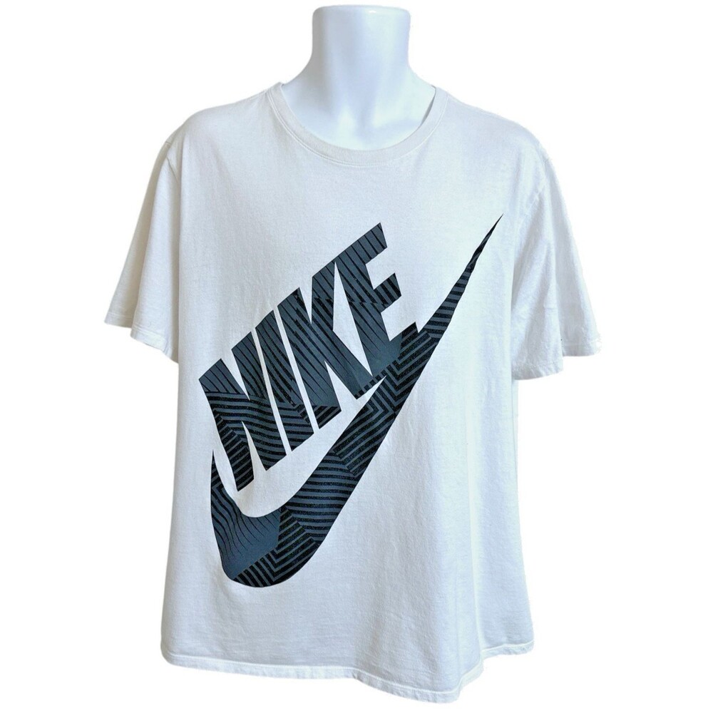 Nike Men's XL Biggie Roshie Graphic T-Shirt White Grey 100% Cotton 561416-N67